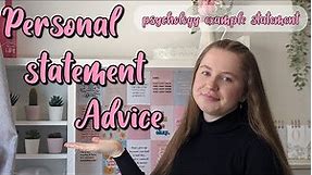 How to write a personal statement ||with example psychology personal statement!