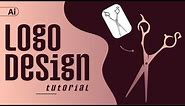 Mastering Illustrator: Designing a Unique Barber Shop Scissor Logo design