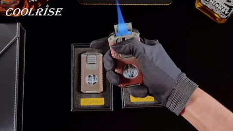 Amazon.com: 5-in-1 Torch Lighter with Triple Jet Flame, Built-in Tool, Punch, Holder, and Draw Enhancer Tool, Windproof Cool Lighters with Gift Box for Men, Refillable Butane Lighter for Candle, Travel : Health & Household