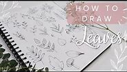 How To Draw Easy Leaves (Relaxing Beginner's Tutorial)