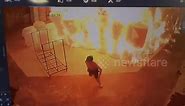 Man sparks warehouse fire after igniting foam roll with a lighter in China