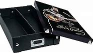 Snap-N-Store CD Storage Box - Pack of 1/2 - Durable Disc Holder with Lid to Store for Discs (2 Pack - Cassette, Elvis)