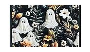 Onemiliayears Cute Small Spooky Halloween Ghost Phone Case, Flower Ghost iPhone 12 Mini Case, Non-Slip Pattern Design, Soft Silica Gel Frame Support Phone Case for Teen Girls and Boys, Women and Men