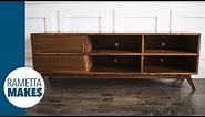Mid-Century Modern TV Cabinet // DIY Woodworking