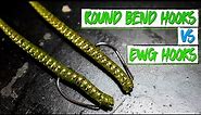 How to Choose the Right Hook for Bass Fishing - Round Bend Hooks vs. EWG Hooks