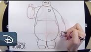 How-To Draw Baymax From ‘Big Hero 6’ | Disney's Hollywood Studios