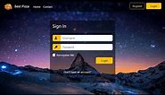 Create Login Form using Bootstrap, HTML and CSS | Transparent Login Form with Background Image