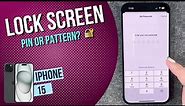 IPhone 15 - How to set up screen lock • 📱 • 🀡 • ☡ • Tutorial