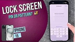IPhone 15 - How to set up screen lock • 📱 • 🀡 • ☡ • Tutorial
