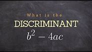 What is the discriminant and what does it mean
