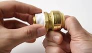 LittleWell 1/2 in. Push Fit x 1/2 in. NPT Female Pipe Thread Brass 90-Degree Elbow Fitting AEPF8FPT8