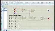 Full Adder using Proteus software Digital Electronic