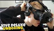 HTC Vive Deluxe Audio Strap Unboxing and VR Install