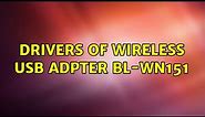 Ubuntu: drivers of wireless usb adpter bl-wn151