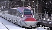 秋田新幹線 E6系 Japanese Bullet Train | Akita Shinkansen E6 Series in Local Railway 冬の東北 走行映像