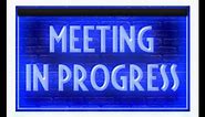120175 Meeting in Progress Office Guests Quiet Display LED Light Neon Sign (12" X 8", Green)