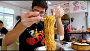 🇨🇳 Chinese Peanut Butter Noodles TASTY $0.96 at the Yangshuo Bus Station in Guilin, China