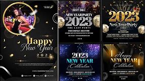 2023 New Year Flyer In PSD Files Photoshop Tutorial Part 2