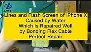 How to repair the green lines of iphone X,flex cable repair bonding.