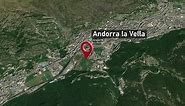 Andorra La Vella City Map Zoom (Andorra) from Space to Earth
