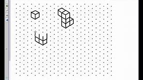 Isometric dot paper and 3D shapes