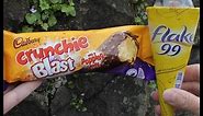 Cadbury Ice Cream: Crunchie Blast with Popping Candy & Flake 99 Cone Review