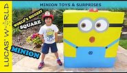 World's Biggest Square Minion packed with Minions Toys, Mystery Bags & Minion Surprise Egg