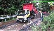 Dump Truck Mitsubishi Fuso Canter Colt Diesel HD125PS Unloading Dirt