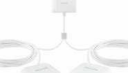 Philips Twin USB Tabletop Charger, 4 USB-A ports, Desktop Charger, 8ft Split Cord, White, DLK51344Q/27