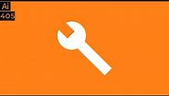 Wrench icon in Adobe Illustrator