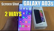 Samsung Galaxy A03s: 2 Ways To Take Screenshots