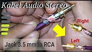 Membuat kabel audio stereo - jack 3.5 mm to RCA