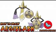 How To Draw Aegislash Pokemon | Drawing Animals