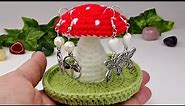 How To Crochet A Mushroom Jewelry Holder | Easy Crochet Mushroom | Amigurumi Mushroom
