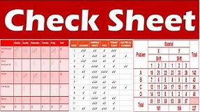 Check Sheet - Basic Six Sigma Tools.