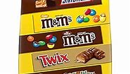 M&M'S Milk Chocolate, M&M'S Peanut, SNICKERS, TWIX & MILKY WAY Individually Wrapped Bulk Variety Pack Chocolate Candy Assortment, 45.45 oz, 90 Pieces Bag