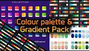 Free to download colour palette & gradient pack for adobe illustrator | stock and resource