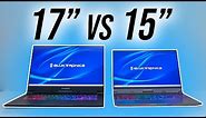 Eluktronics MAX-17 vs MAX-15 Gaming Laptop Comparison