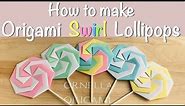 Origami Swirl Lollipops | Fun Birthday Decorations | Gift Cards | Cute Party Favors