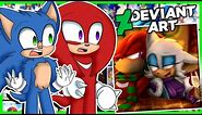 Movie Sonic And Movie Knuckles Visit DeviantArt - KNUCKLES X ROUGE?!
