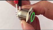 red-green-blue LED colors illuminated metal pushbutton switches