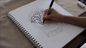 How to draw the Versace Logo