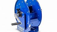 Coxreels 112-3-50 Compact Hand Crank Steel Hose Reel - 4,000 PSI - Holds 3/8" x 50' Length Hose - Perfect for Air Compressor, Garden, Pressure Washer, Electric Hoses (Hose Not Included) Made in USA