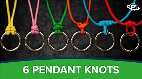 6 Pendant Knots for Paracord Lanyards and Necklaces