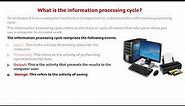 Computer Science Lesson 8: The Information Processing Cycle