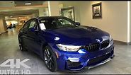 4K Video 2020 BMW M4 CS San Marino Blue Metallic quick review, test drive and exhaust sound