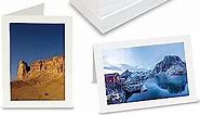 Better Office Products Photo Frame Note Cards for 4" x 6" Photos, 50 Pack, Photo Inserts with Envelopes (White, 50 Pack)