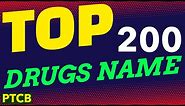 Top 200 Prescription Drugs:( 1 - 200 ) WITH AUDIO | PTCB |(Pharmacy Technician Exam) |Exam Top Video