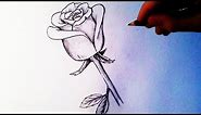 How to Draw a Rose - Easy tutorial