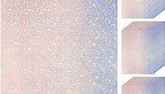 Nezyo 60 Sheets Holographic Laminate Sheets Clear Glitter A4 Size Vinyl Sticker Paper Holographic Overlay Self Adhesive Waterproof Transparent Film, 11.7 x 8.3 Inch (Star Style)